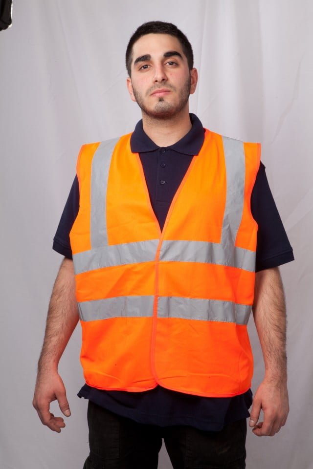 אפוד זוהר כתום דגם מע"צ